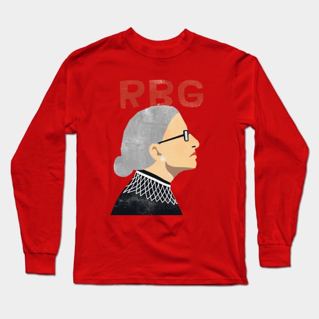 RBG - Ruth Bader Ginsburg Long Sleeve T-Shirt by JCPhillipps